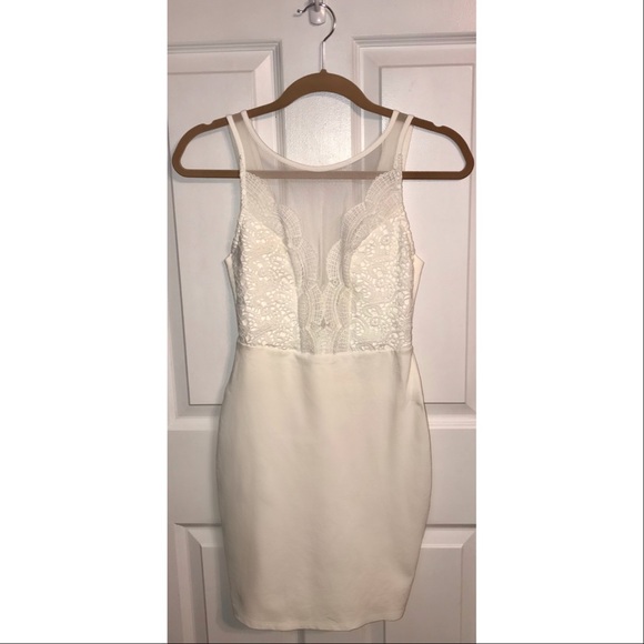 SOLD ✖️ Lulu’s Coquina White Lace Bodycon Dress - Picture 4 of 8